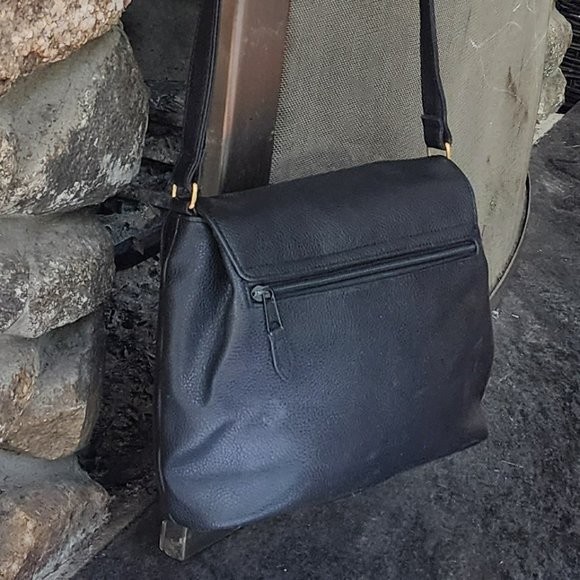 First Issue Black Faux Leather Shoulder Bag - Picture 13 of 16